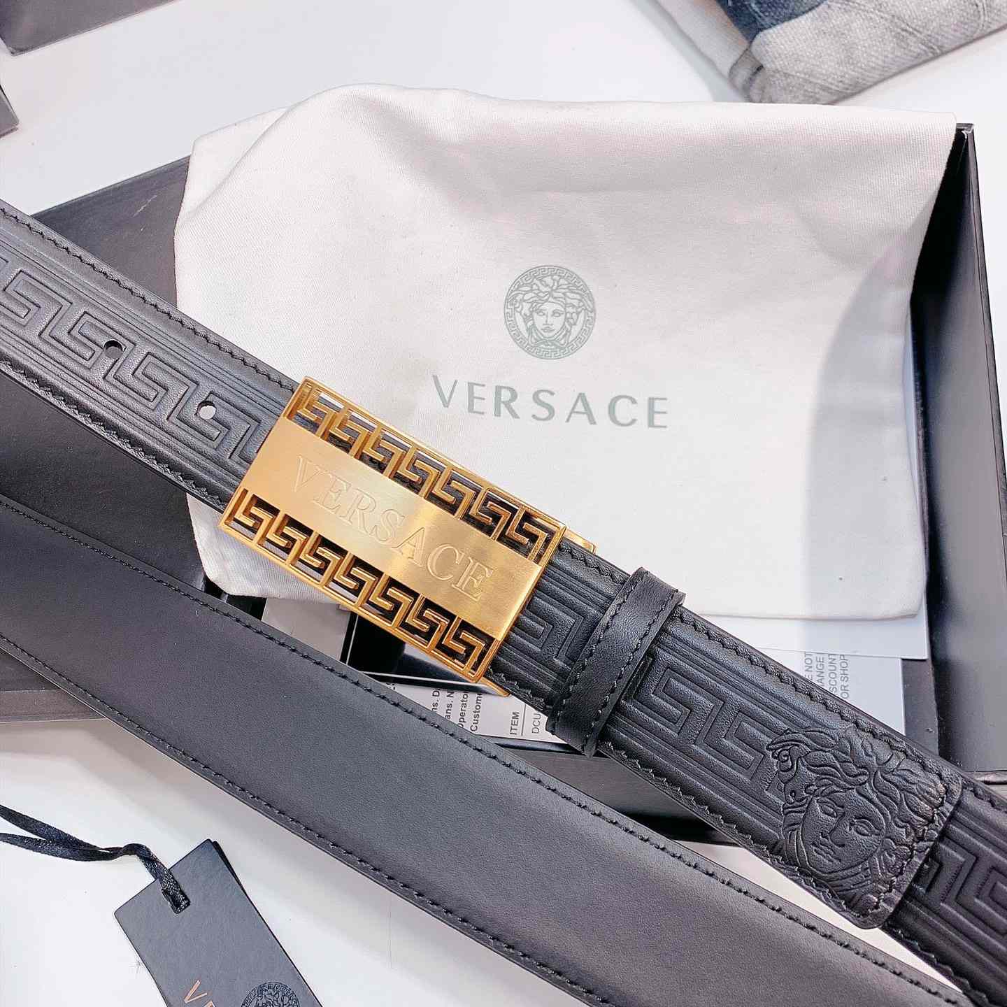 Versace Leather Belt - DopestKickz