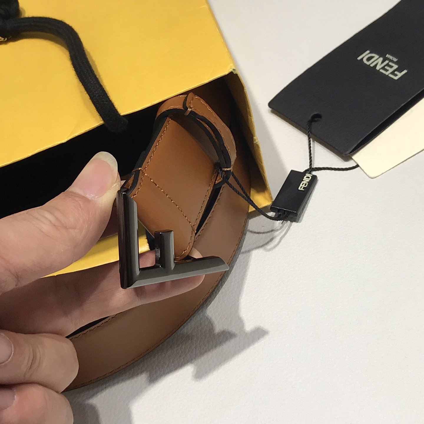 Fendi Brown Leather Belt - DopestKickz