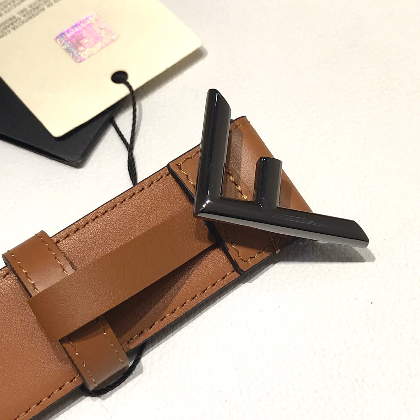 Fendi Brown Leather Belt - DopestKickz