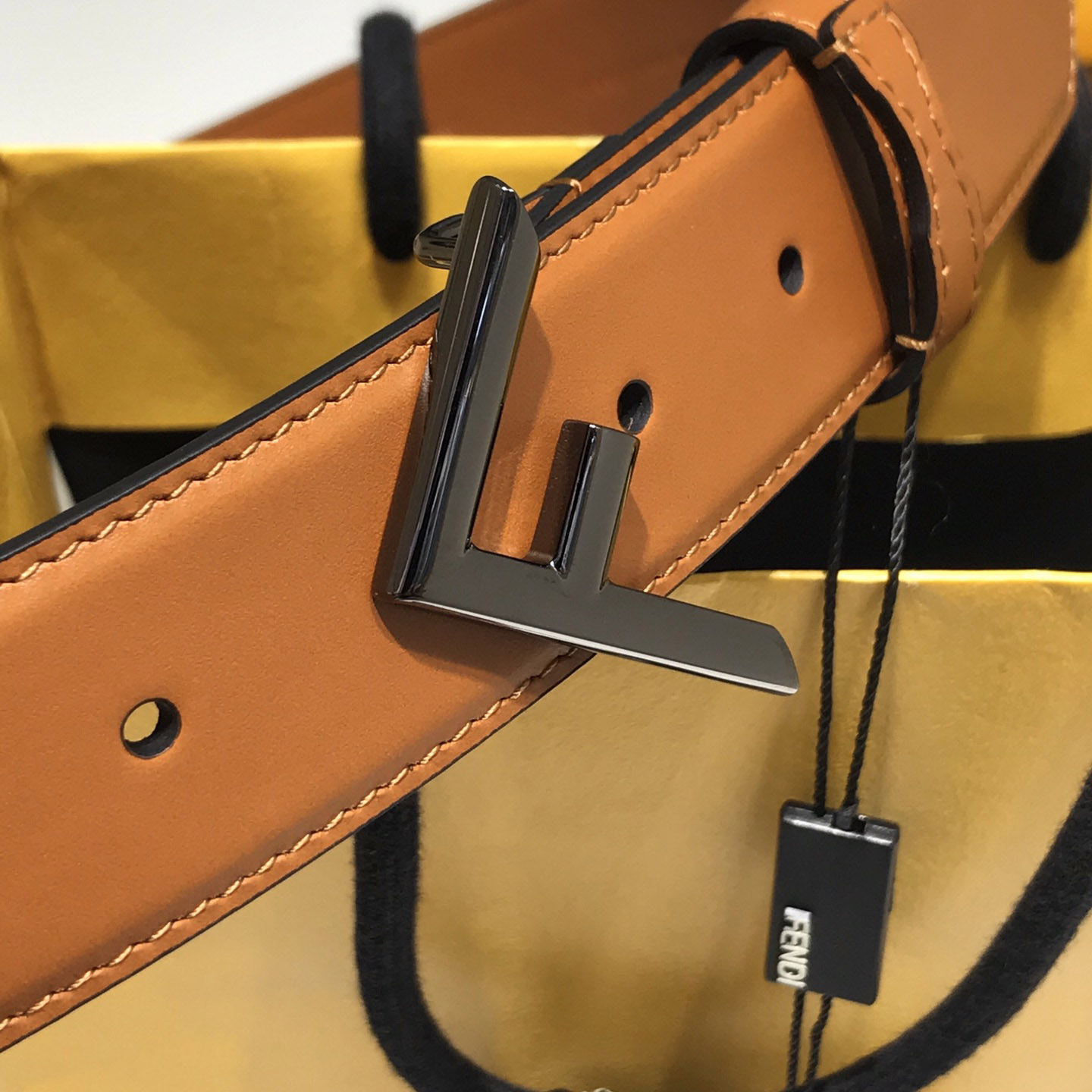 Fendi Brown Leather Belt - DopestKickz