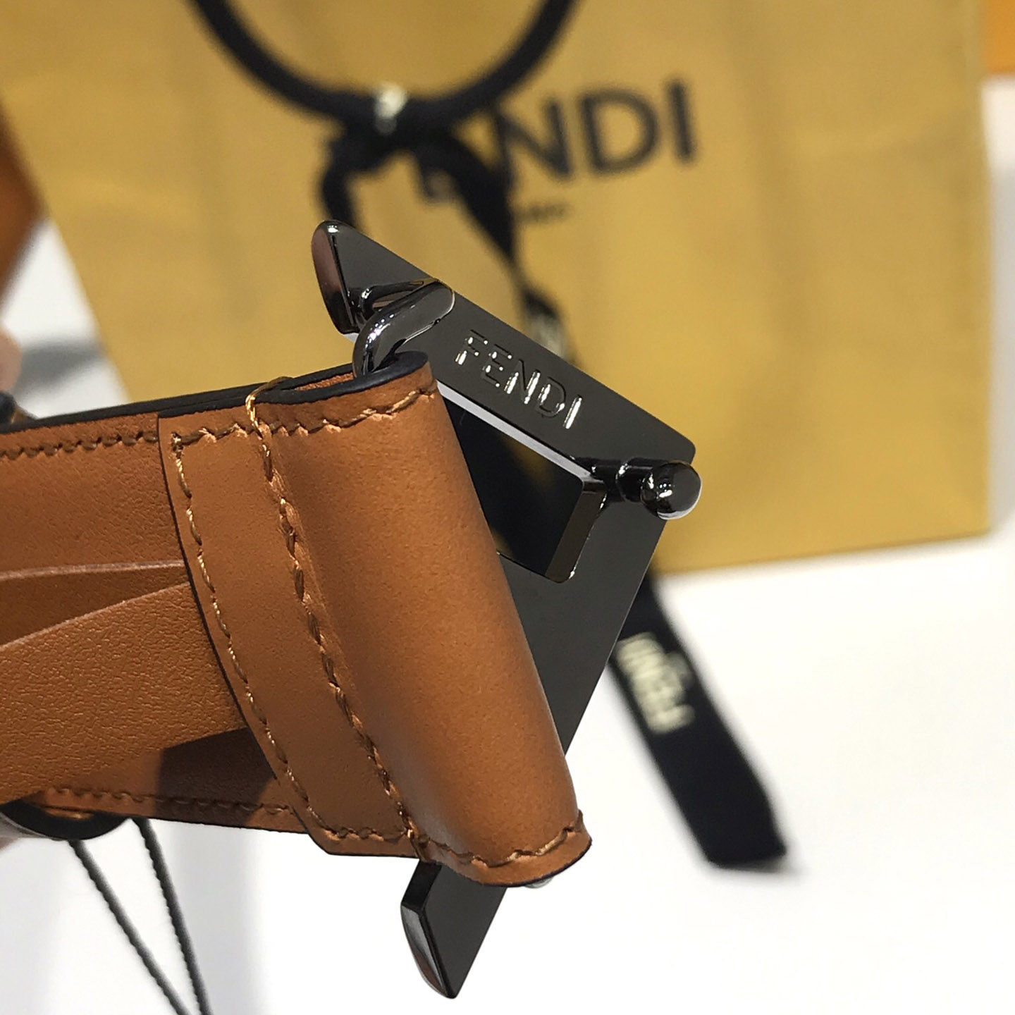 Fendi Brown Leather Belt - DopestKickz