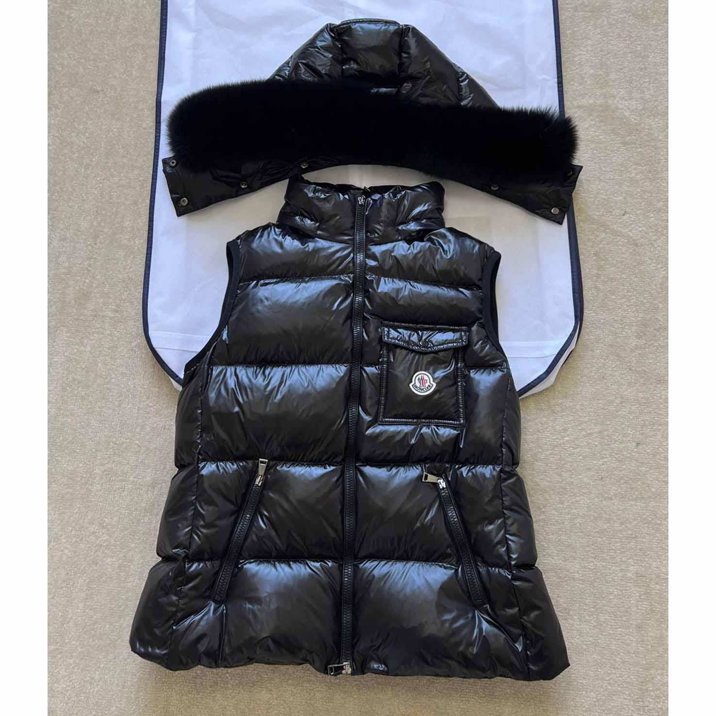 Moncler Bairon Faux-Fur-Trim Vest - DopestKickz