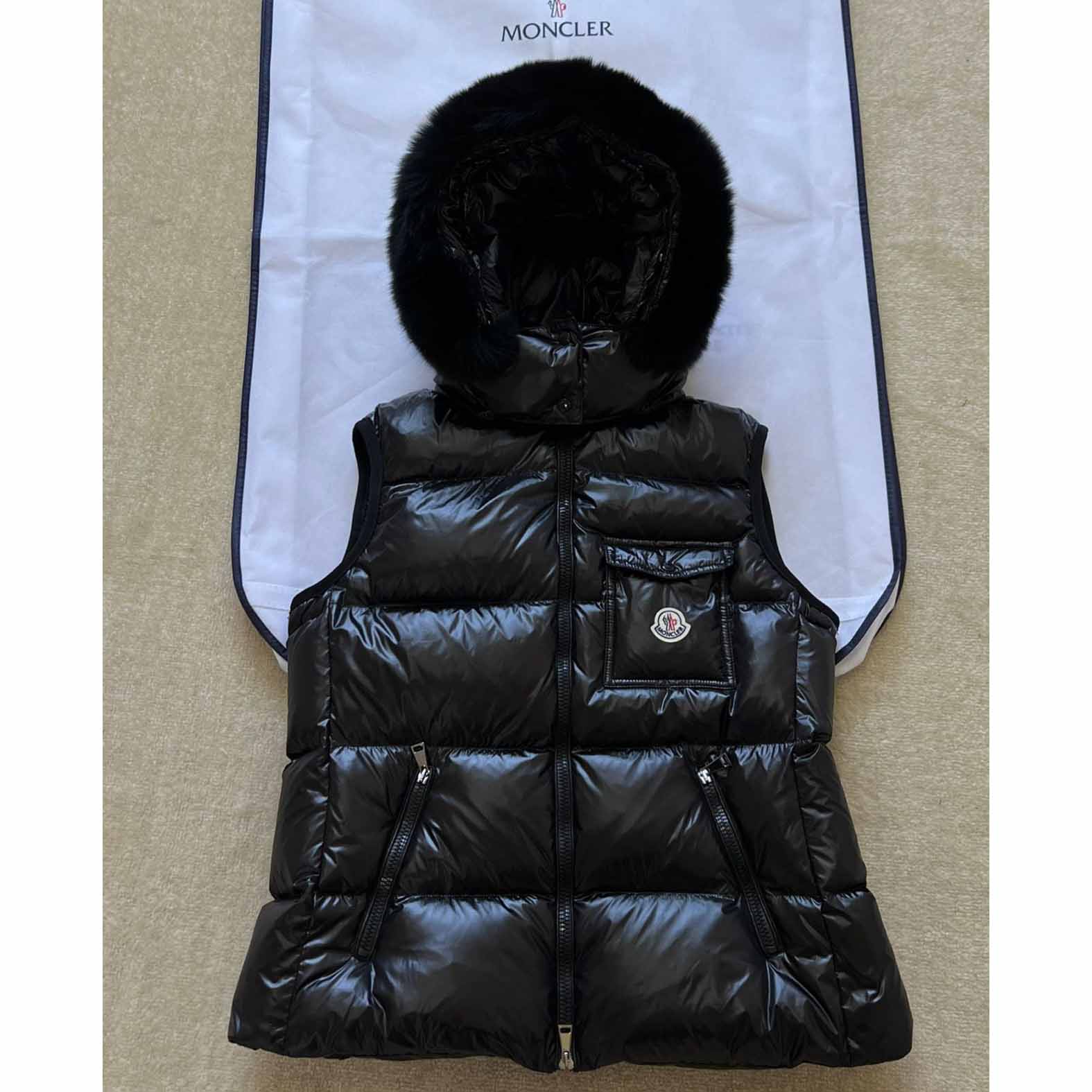 Moncler Bairon Faux-Fur-Trim Vest - DopestKickz