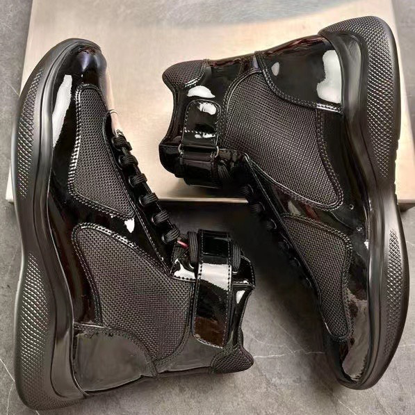 Prada America's Cup High 'Red Silver'Sneakers(upon uk size) - DopestKickz