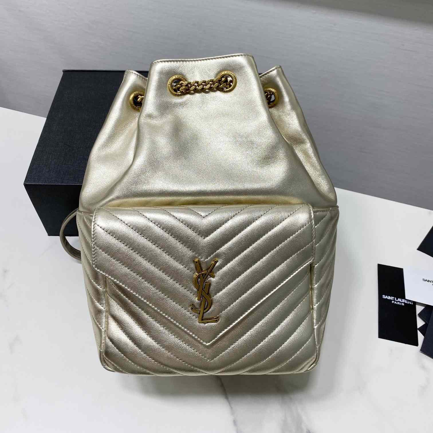 Saint Laurent Joe Drawstring Quilted Backpack(22-29-15cm) - DopestKickz