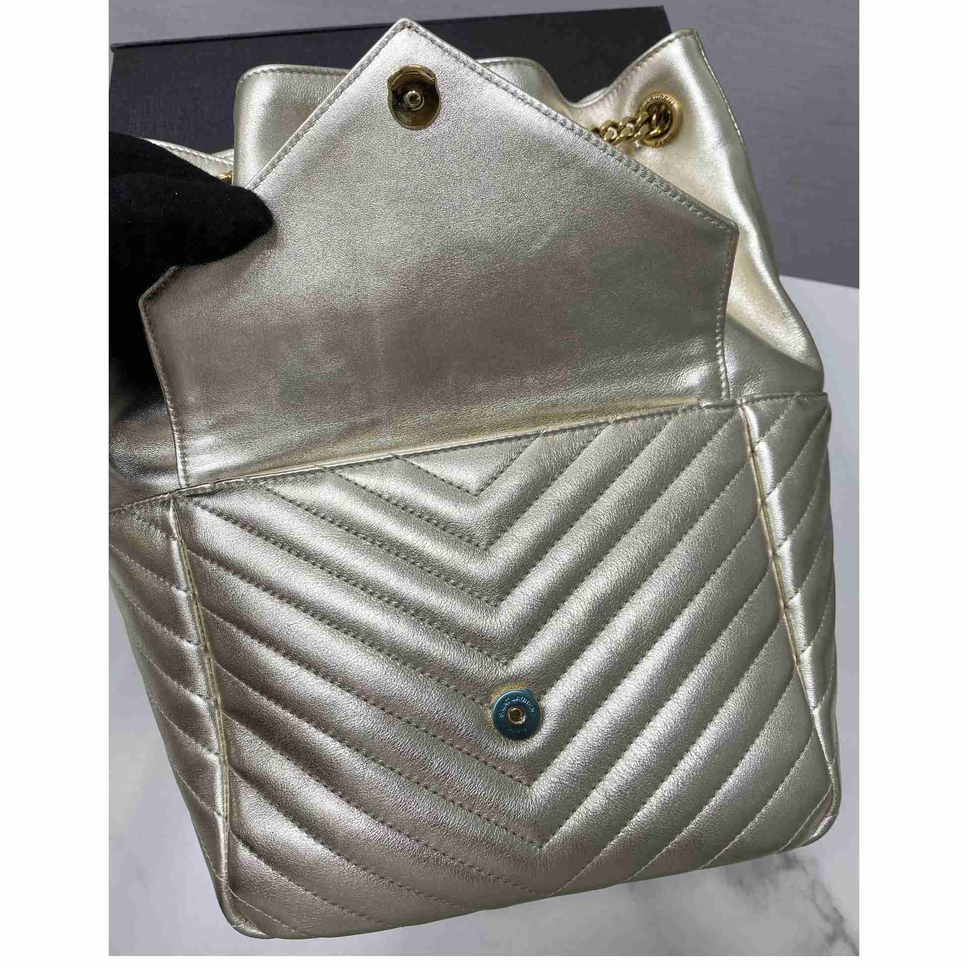 Saint Laurent Joe Drawstring Quilted Backpack(22-29-15cm) - DopestKickz