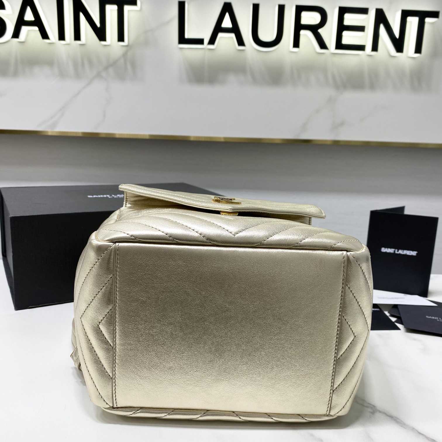 Saint Laurent Joe Drawstring Quilted Backpack(22-29-15cm) - DopestKickz