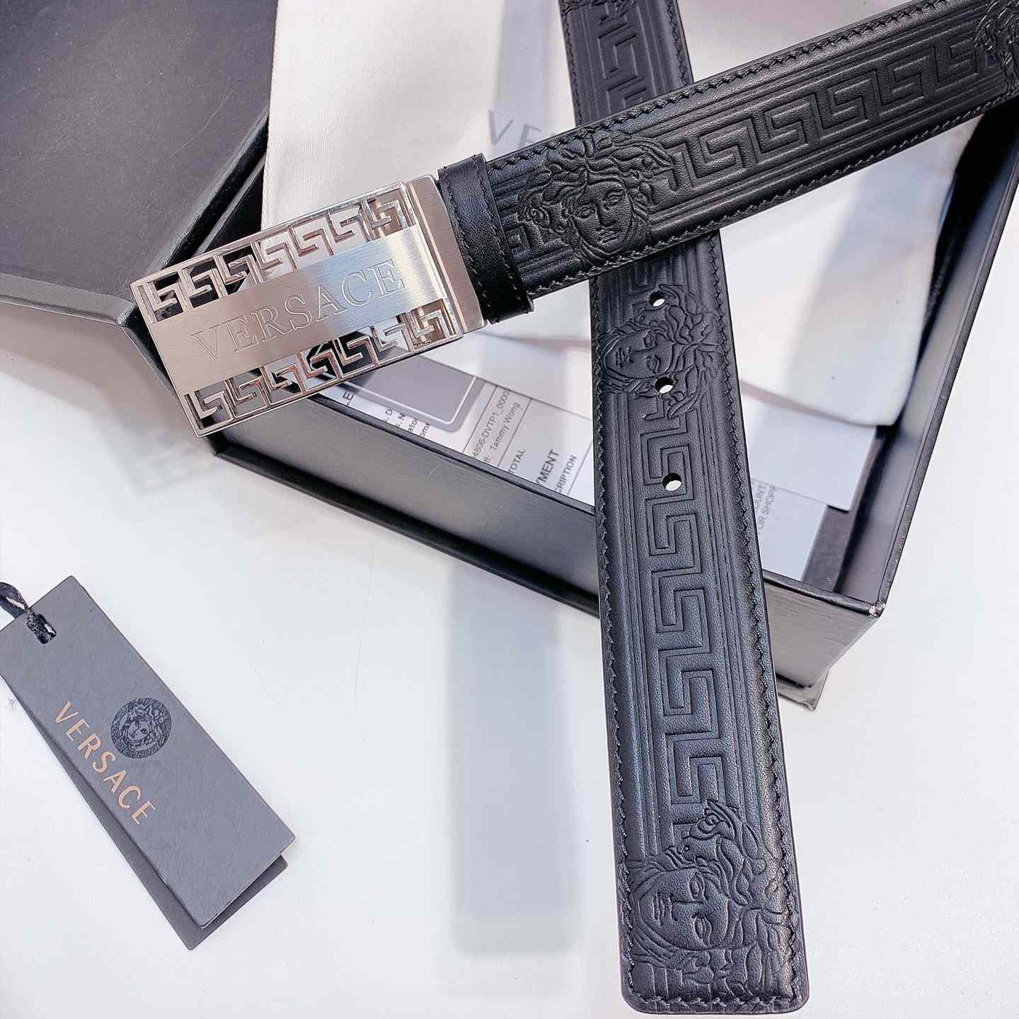 Versace Leather Belt - DopestKickz