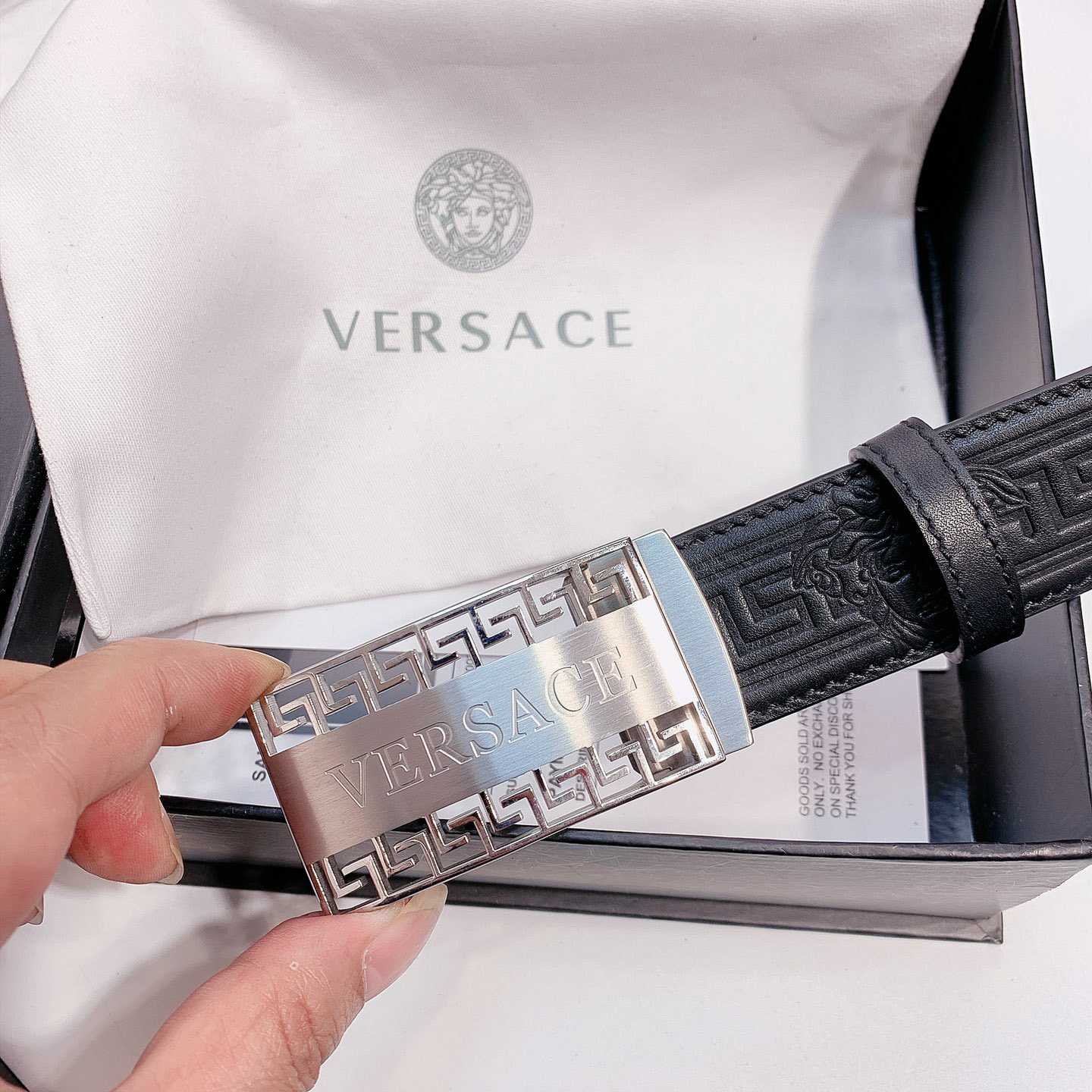 Versace Leather Belt - DopestKickz