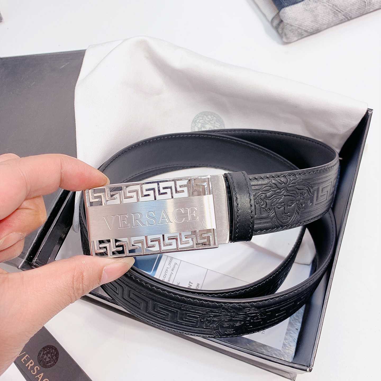 Versace Leather Belt - DopestKickz