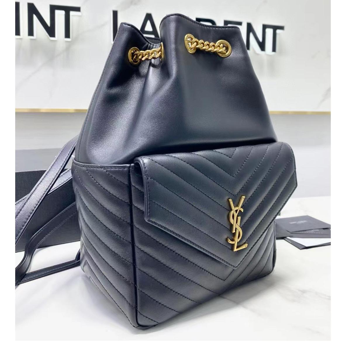 Saint Laurent Joe Drawstring Quilted Backpack(22-29-15cm) - DopestKickz