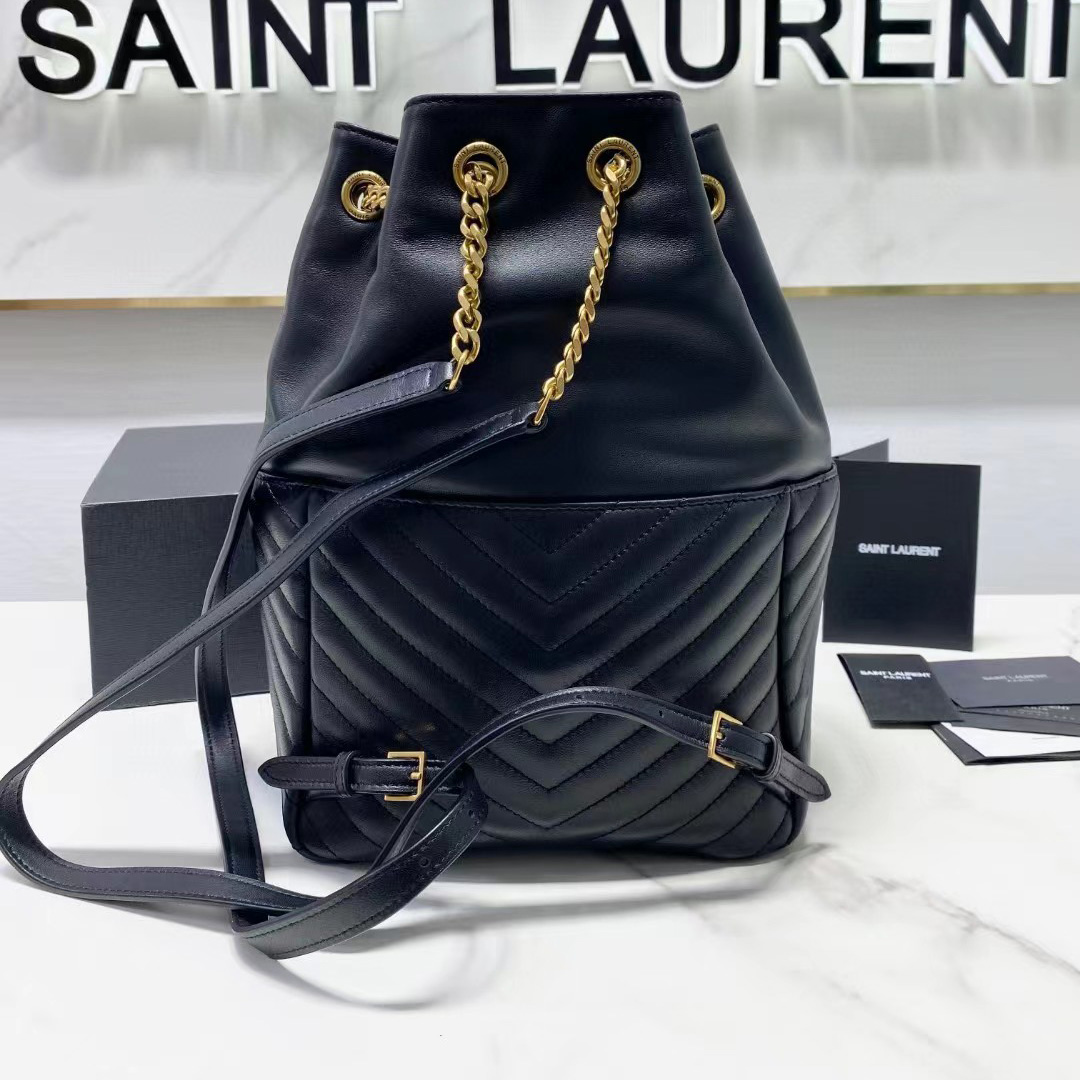 Saint Laurent Joe Drawstring Quilted Backpack(22-29-15cm) - DopestKickz