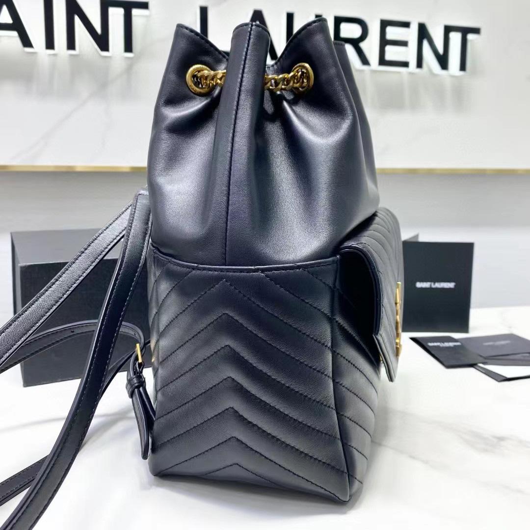 Saint Laurent Joe Drawstring Quilted Backpack(22-29-15cm) - DopestKickz