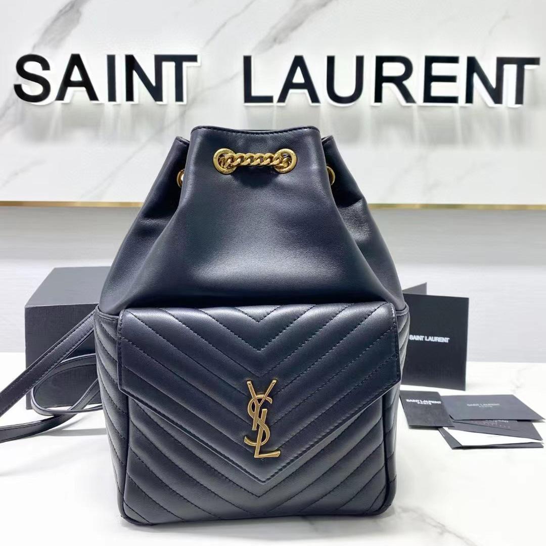 Saint Laurent Joe Drawstring Quilted Backpack(22-29-15cm) - DopestKickz