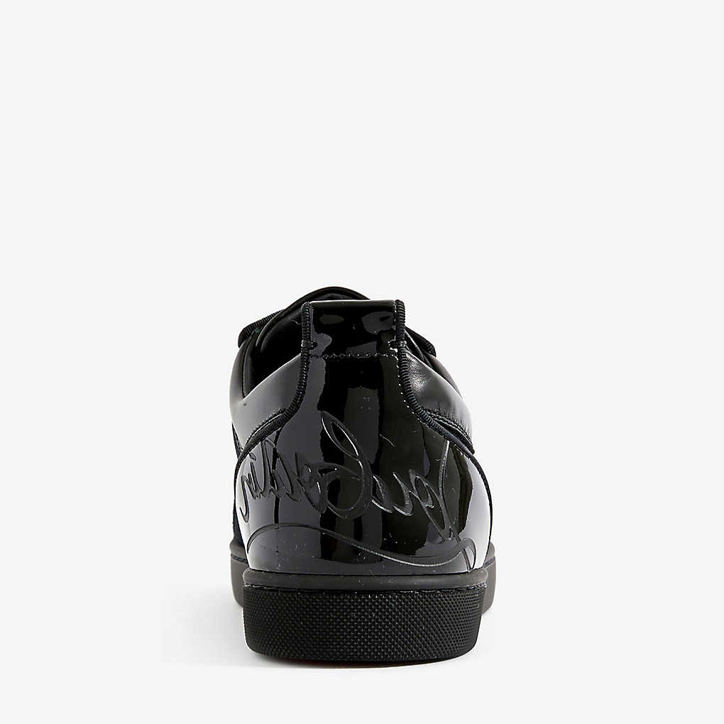 Christian Louboutin Fun Louis Junior Spike-Embellished Leather And Mesh Low-Top Trainers - DopestKickz