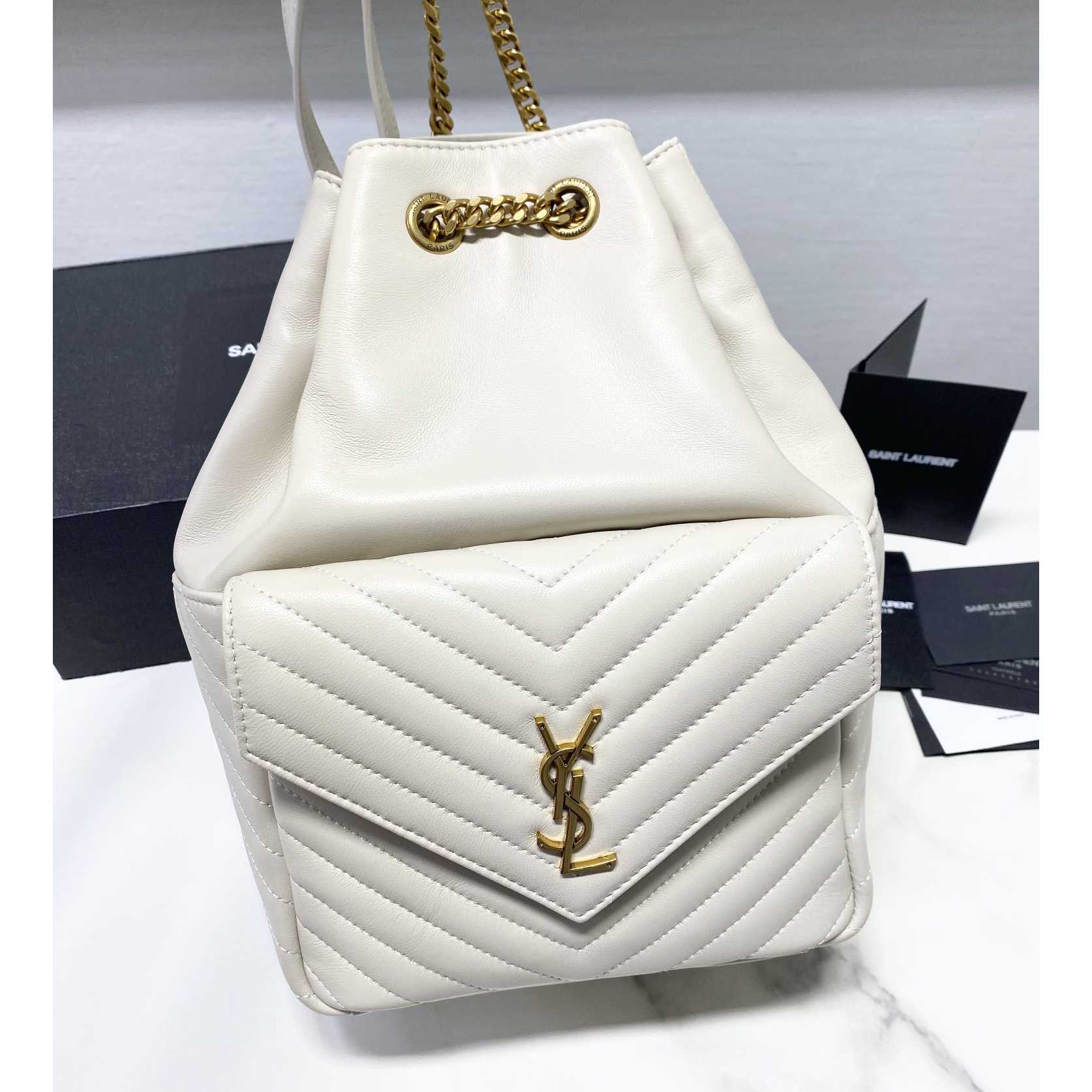 Saint Laurent Joe Drawstring Quilted Backpack(22-29-15cm) - DopestKickz