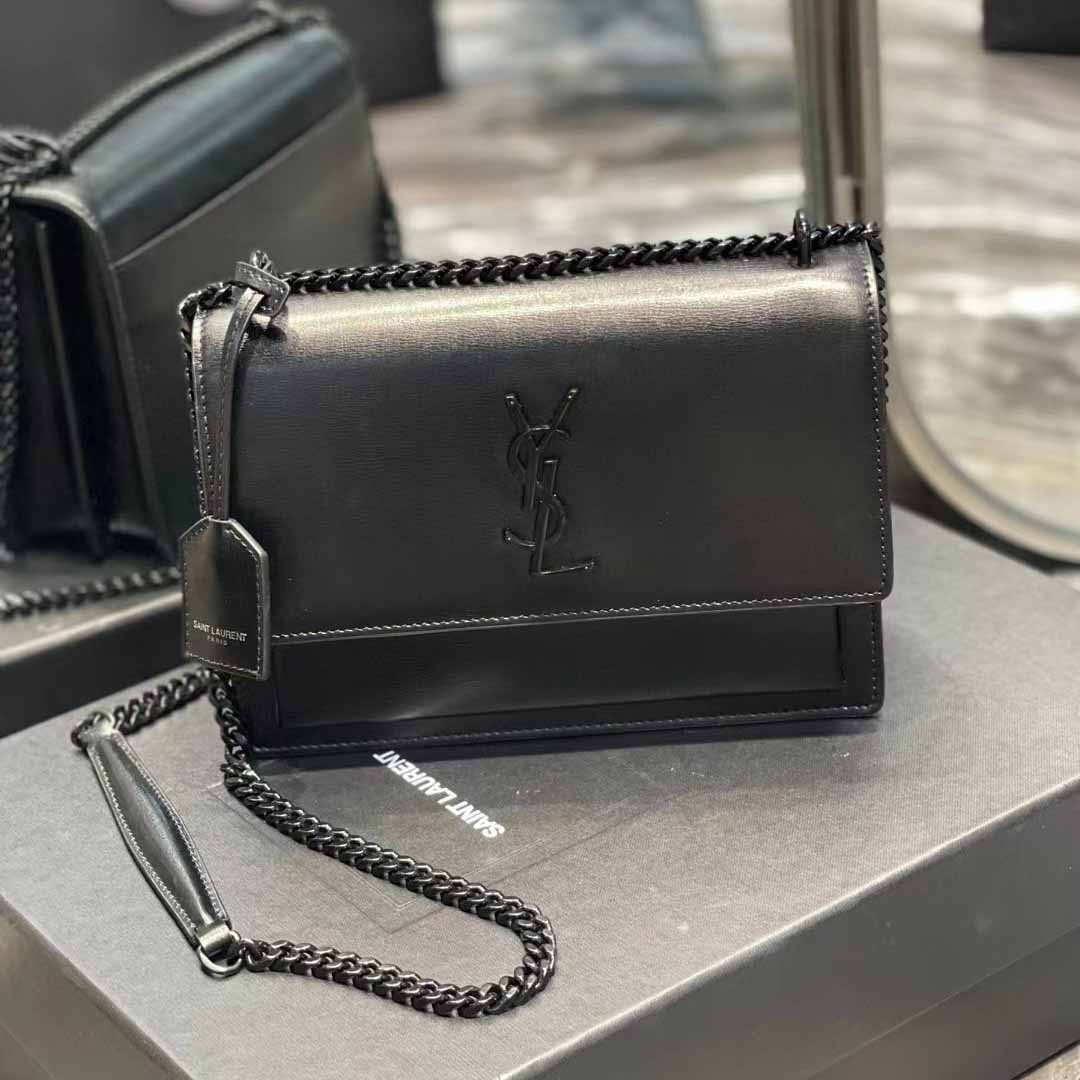 Saint Laurent Sunset Medium Chain Bag In Smooth Leather(22-8-16cm) - DopestKickz