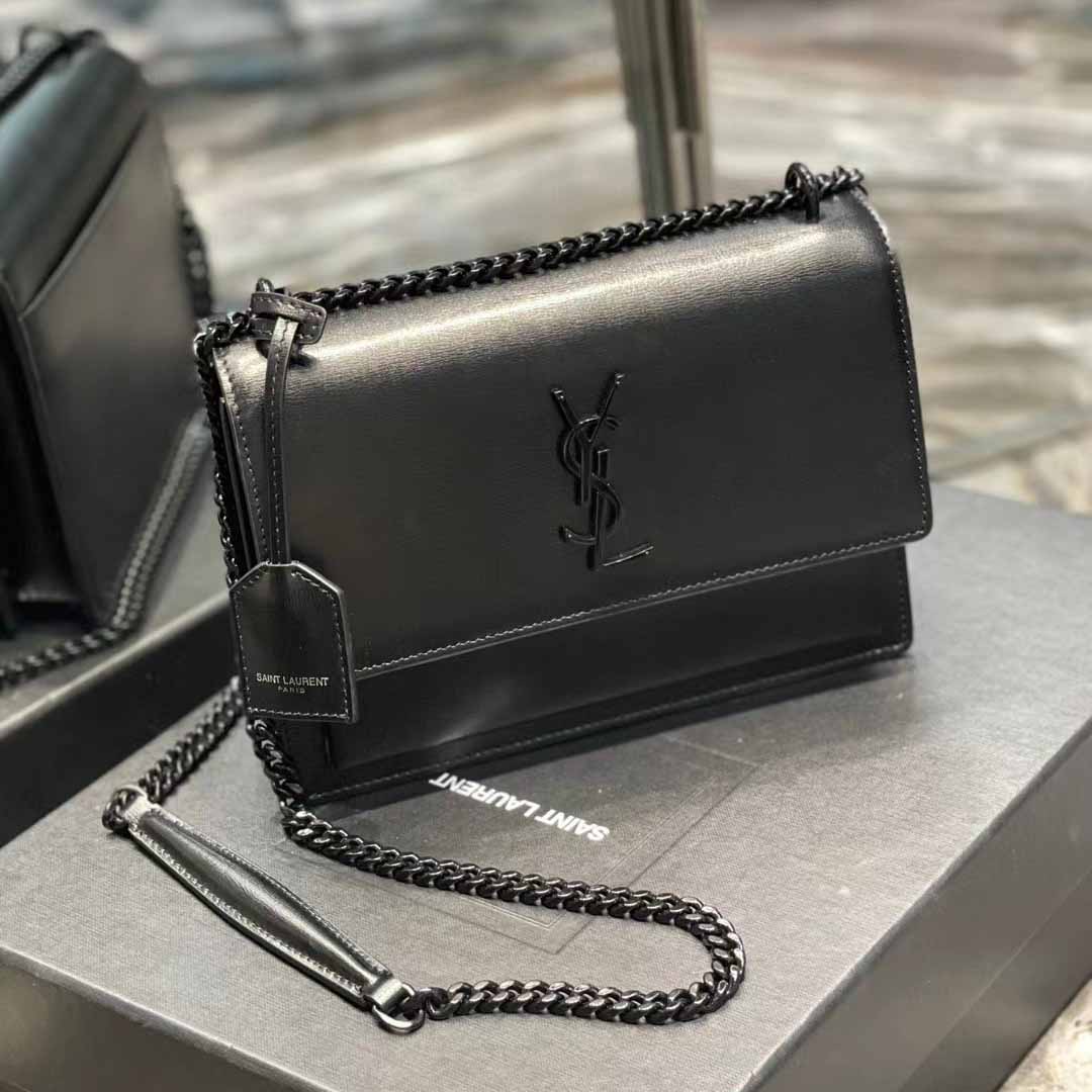 Saint Laurent Sunset Medium Chain Bag In Smooth Leather(22-8-16cm) - DopestKickz