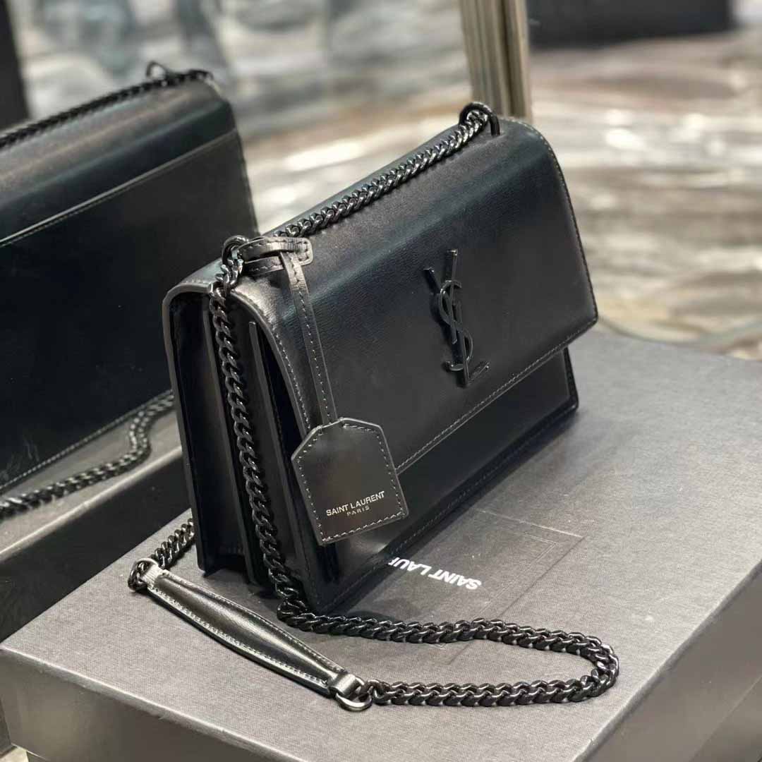 Saint Laurent Sunset Medium Chain Bag In Smooth Leather(22-8-16cm) - DopestKickz
