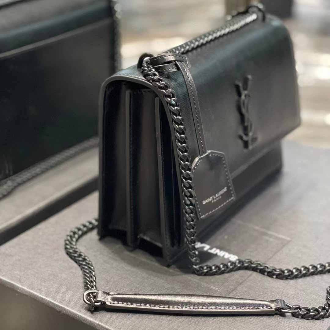 Saint Laurent Sunset Medium Chain Bag In Smooth Leather(22-8-16cm) - DopestKickz