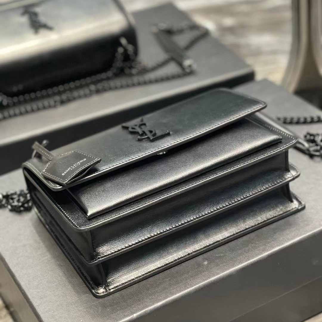 Saint Laurent Sunset Medium Chain Bag In Smooth Leather(22-8-16cm) - DopestKickz