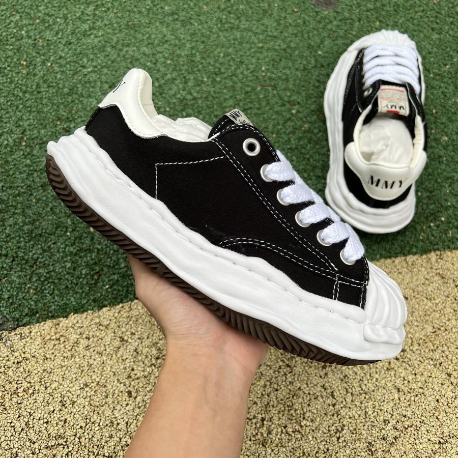 Maison Mihara Yasuhiro Original Sole Toe Cap Lowcut Canvas Sneaker - DopestKickz