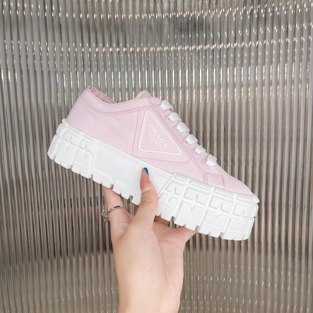 Prada Double Wheel Nylon Gabardine Sneakers - DopestKickz