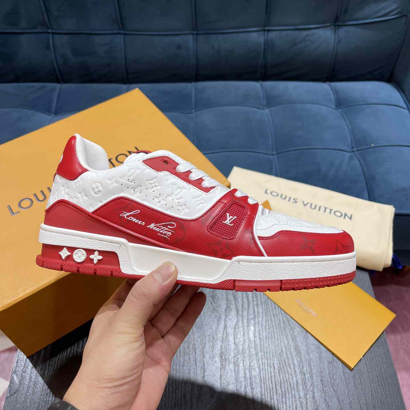 Louis Vuitton LV Trainer Sneaker       1AANFA - DopestKickz