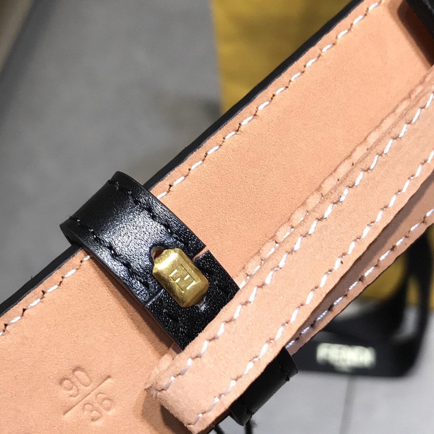 Fendi Black Leather Belt - DopestKickz