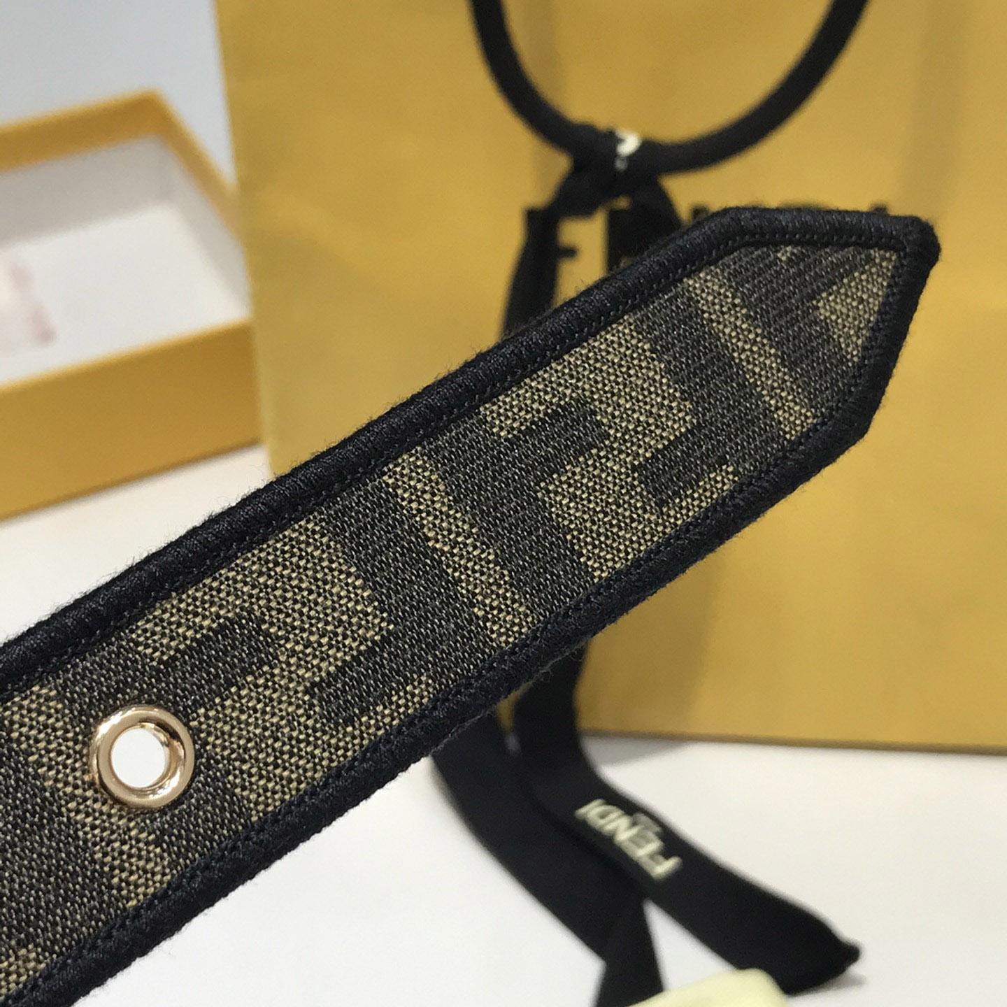 Fendi FF Jacquard Fabric Belt - DopestKickz