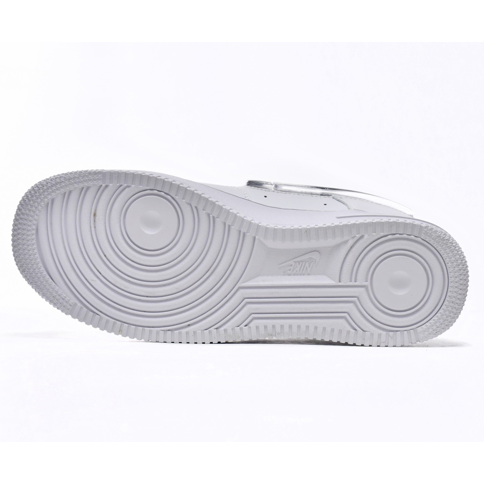 Nike Air Force 1 Low White Metallic Silver Sneaker      DC9651-100 - DopestKickz