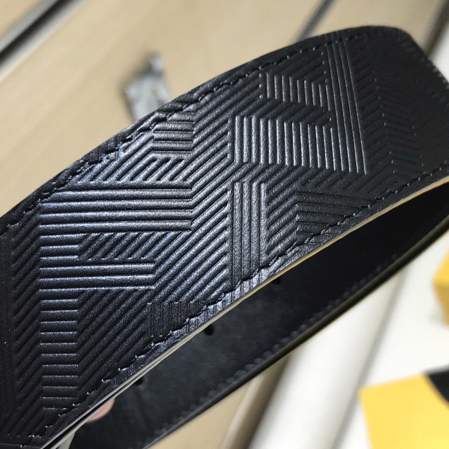 Fendi Edge Black Leather Belt - DopestKickz