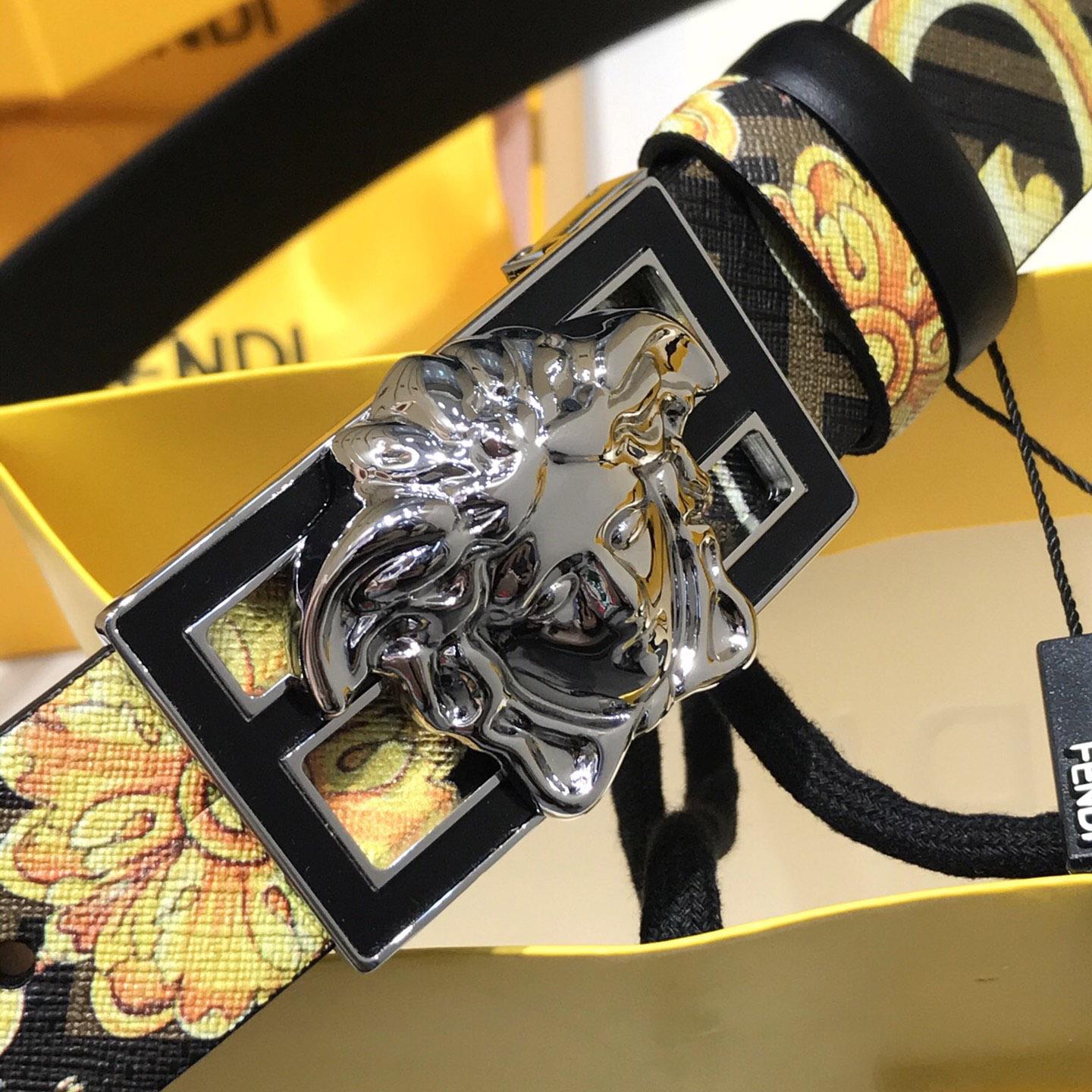 Versace Fendace Baroque Reversible Belt - DopestKickz