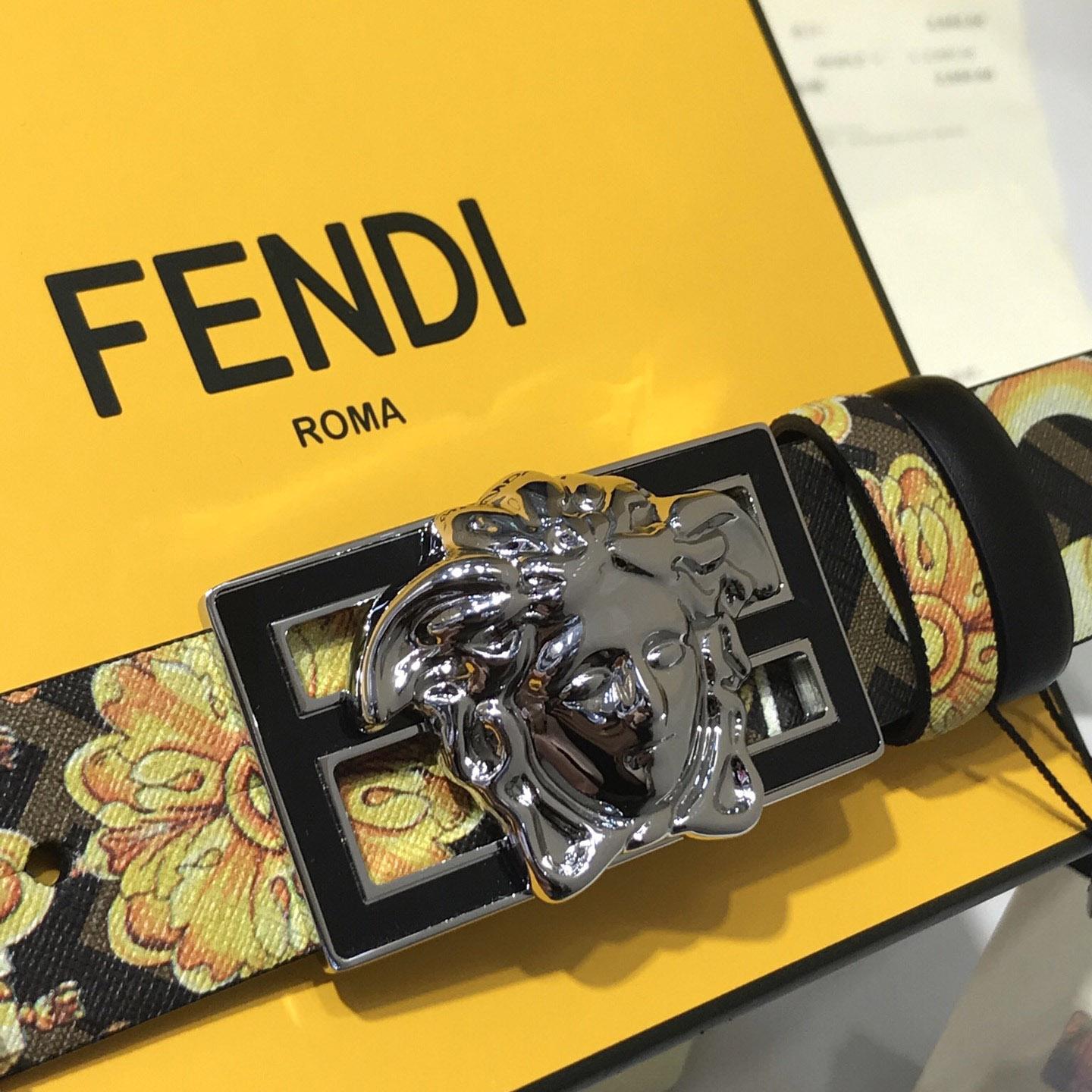 Versace Fendace Baroque Reversible Belt - DopestKickz