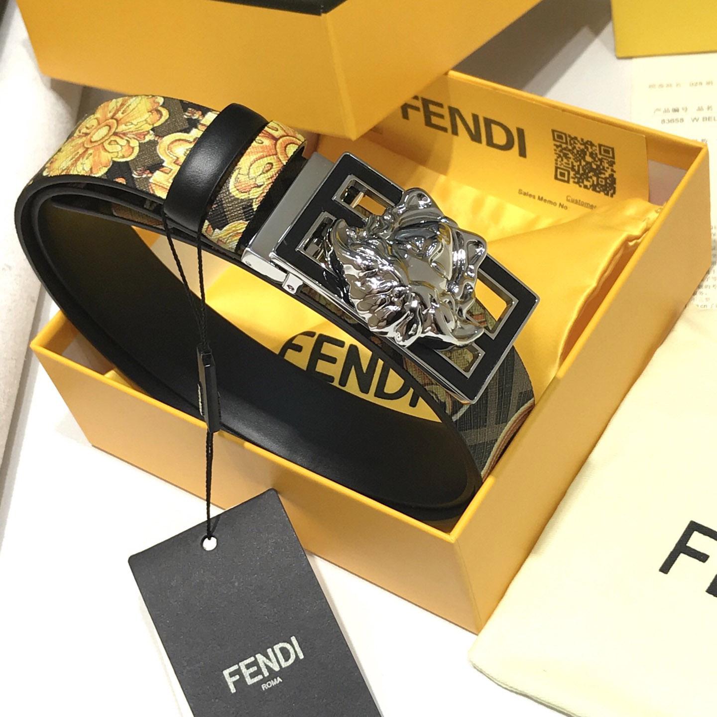 Versace Fendace Baroque Reversible Belt - DopestKickz