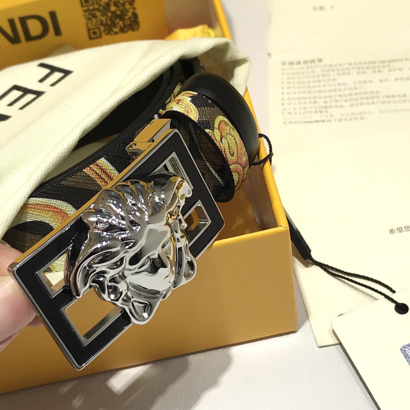 Versace Fendace Baroque Reversible Belt - DopestKickz