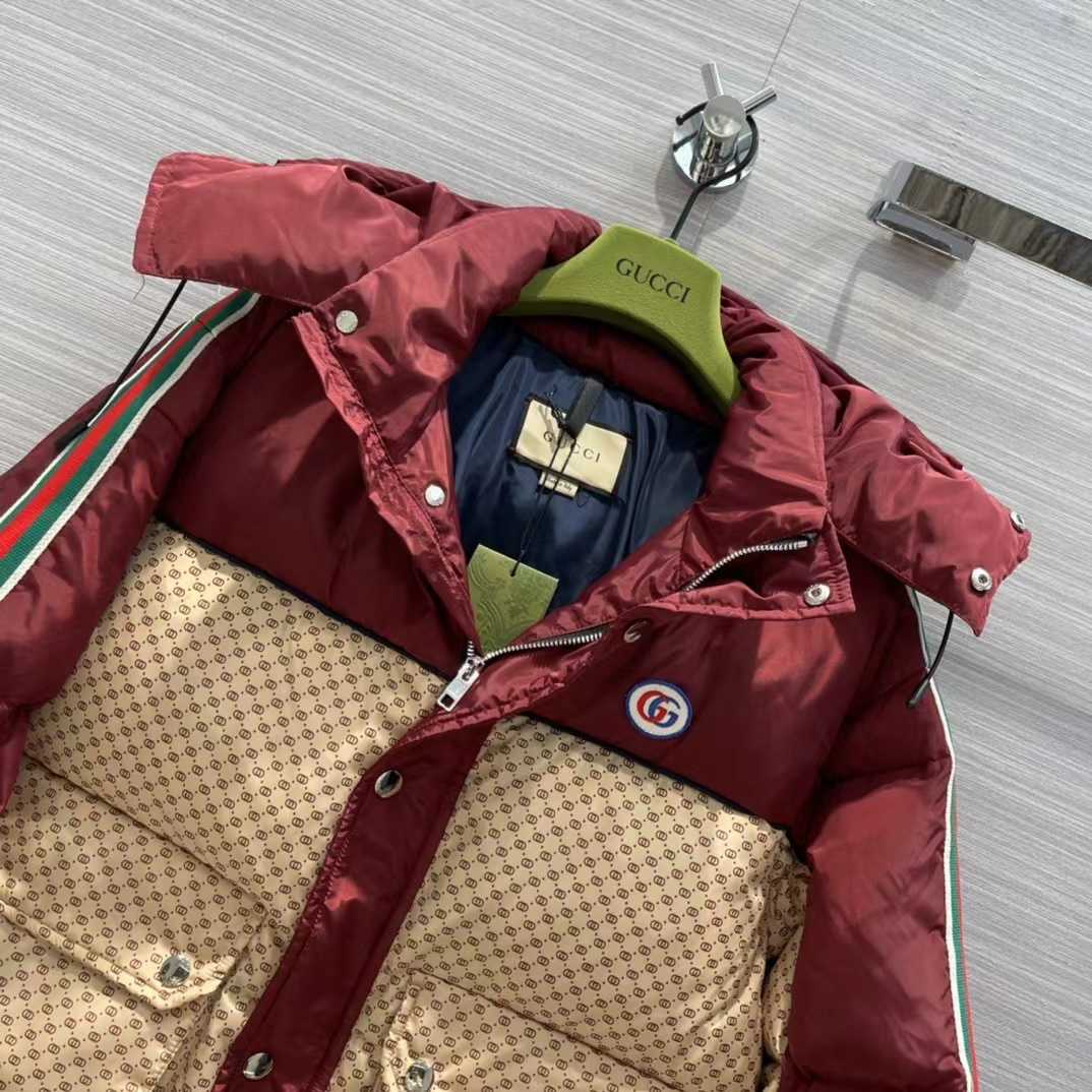 Gucci Jumbo GG Canvas Down Jacket - DopestKickz