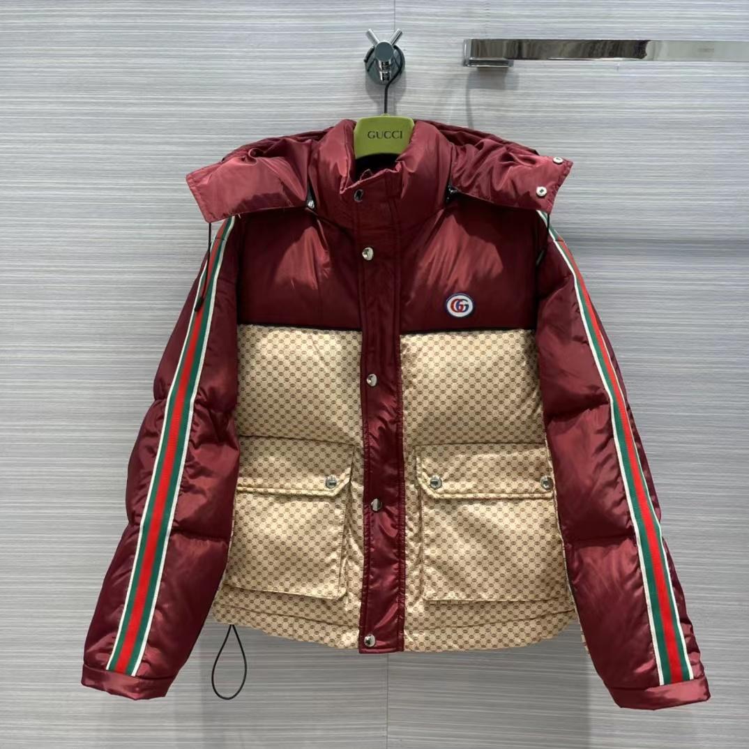 Gucci Jumbo GG Canvas Down Jacket - DopestKickz
