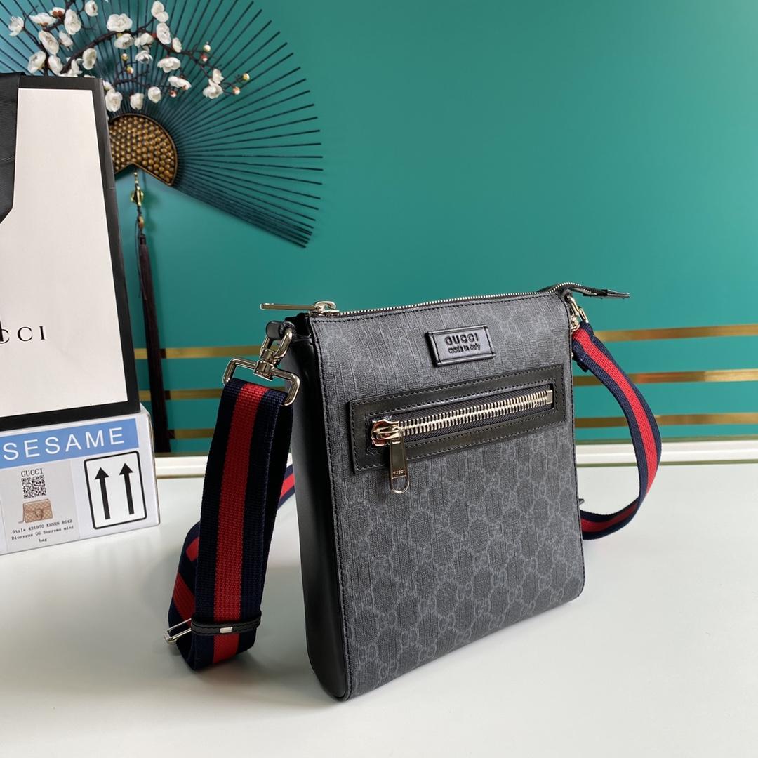 Gucci GG Black Small Messenger Bag(21-23-4cm) - DopestKickz