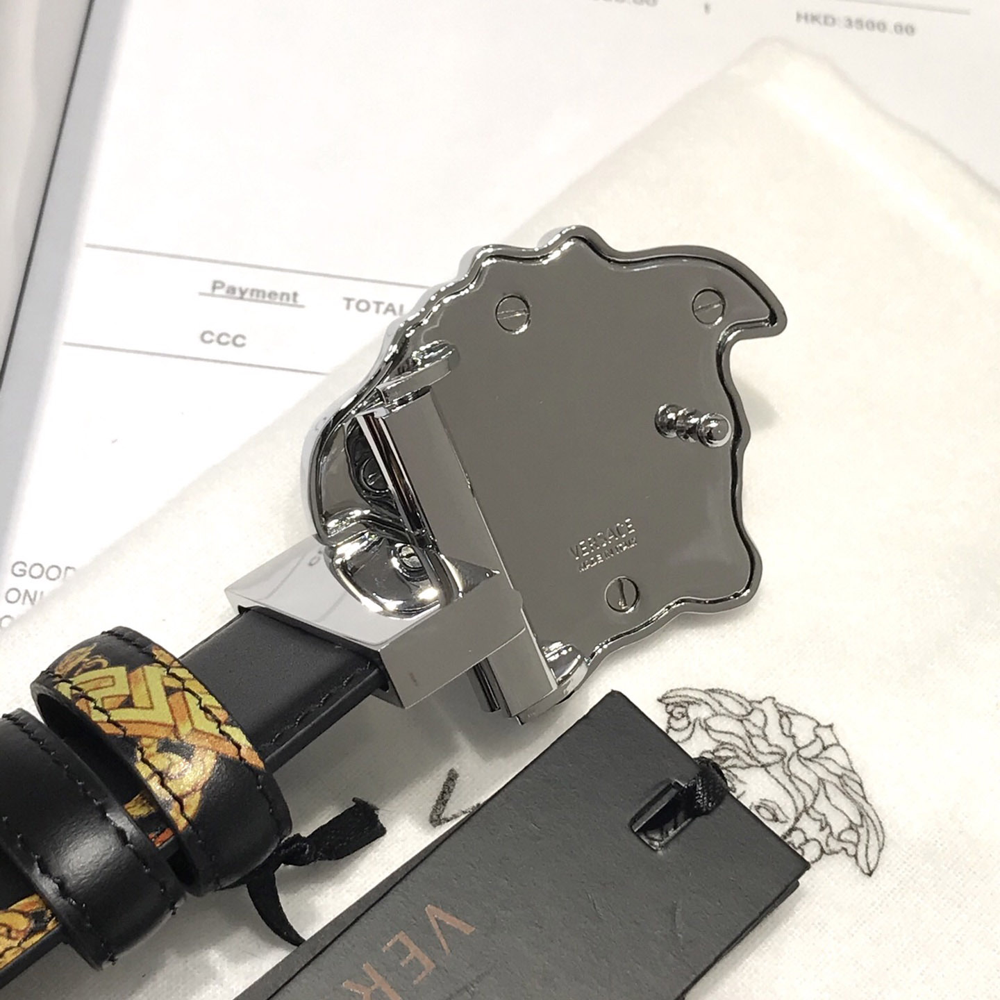 Versace Barocco Reversible Leather Belt  - DopestKickz