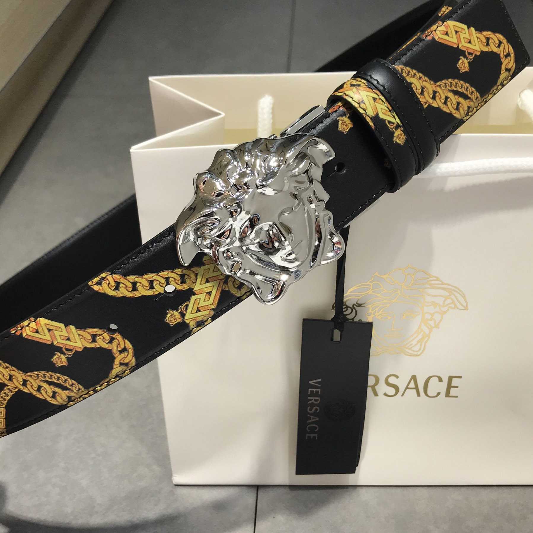Versace Barocco Reversible Leather Belt  - DopestKickz