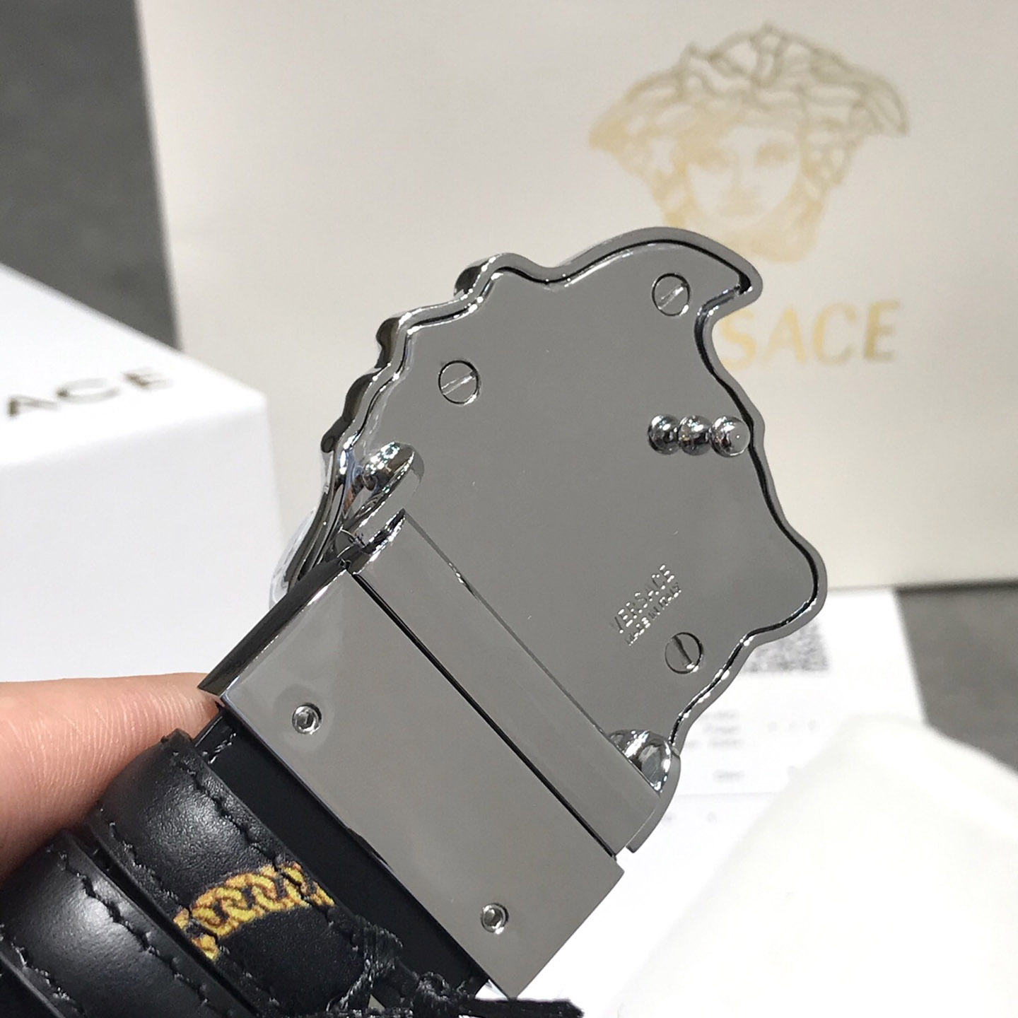 Versace Barocco Reversible Leather Belt  - DopestKickz
