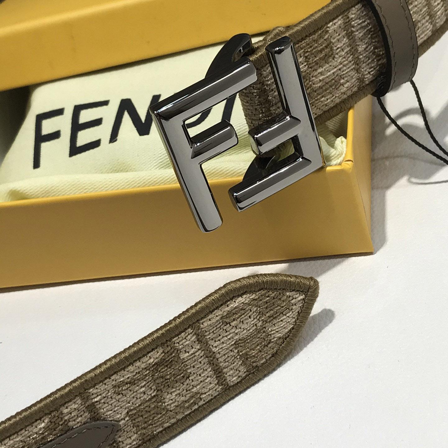 Fendi FF Jacquard Fabric Belt - DopestKickz