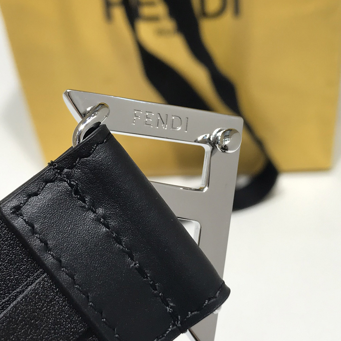 Fendi Black Leather Belt - DopestKickz
