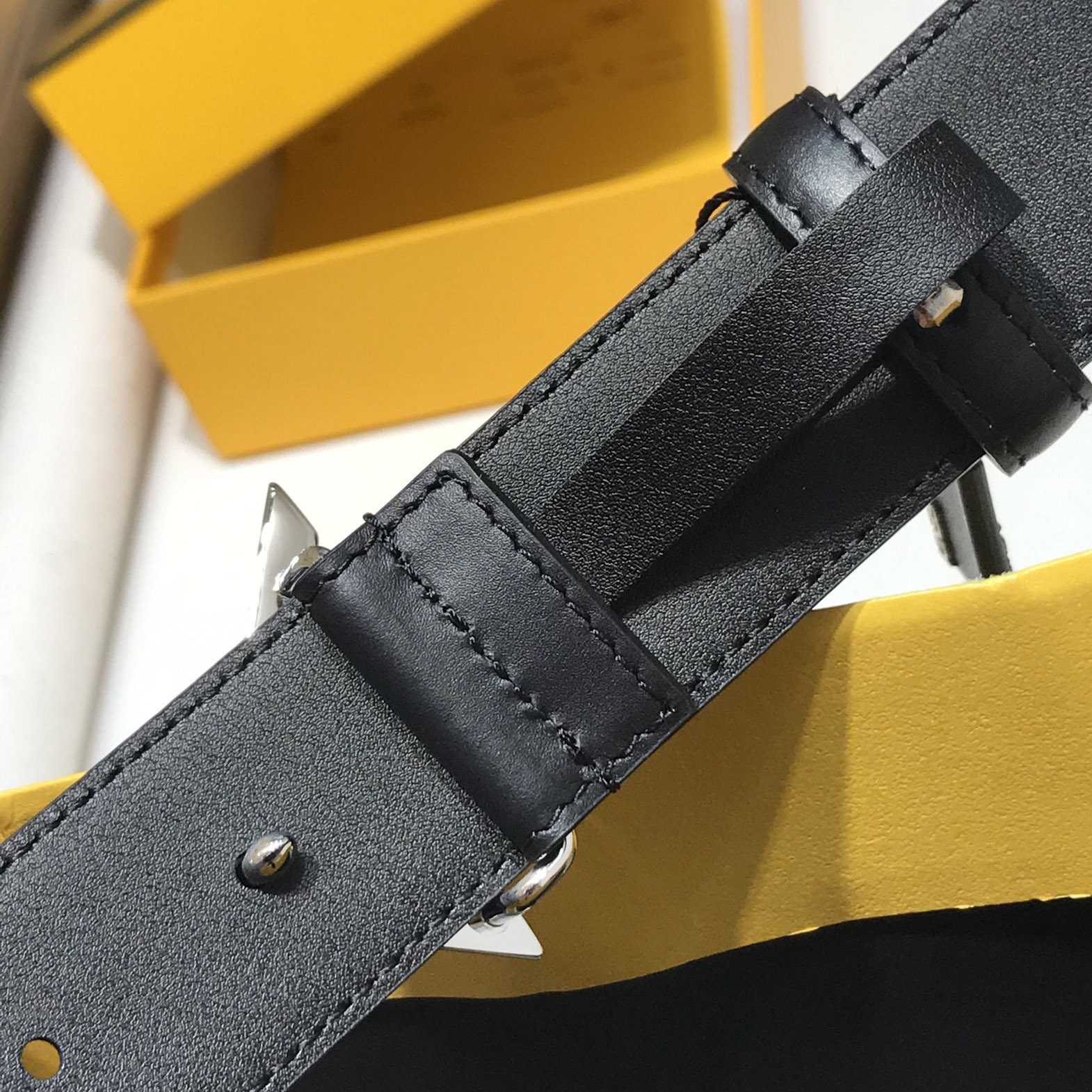 Fendi Black Leather Belt - DopestKickz