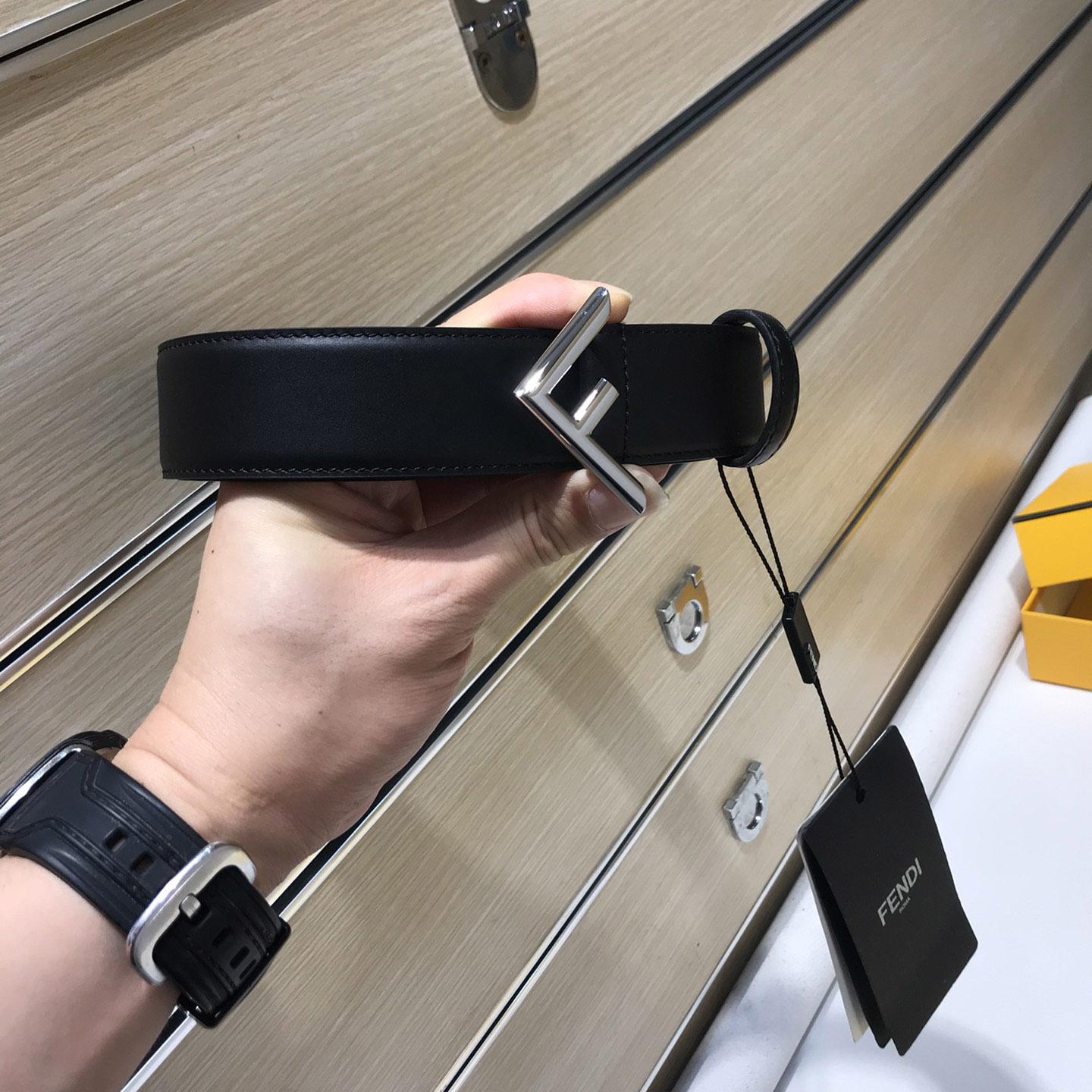 Fendi Black Leather Belt - DopestKickz