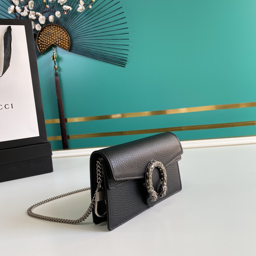 Gucci Dionysus Leather Super Mini Bag(16.5-10-4.5cm)    - DopestKickz