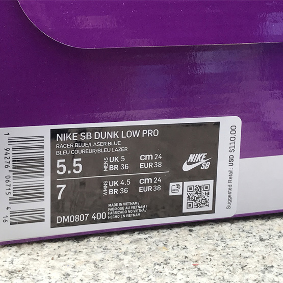 Nike SB Dunk Low “Blue Raspberry” Sneaker   DM0807-400 - DopestKickz