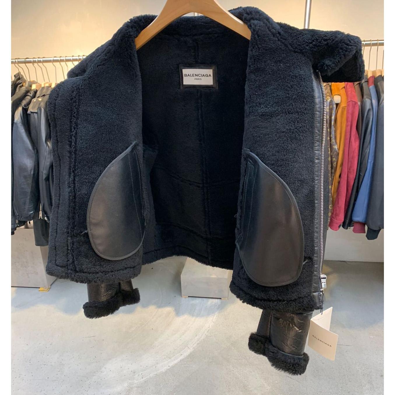 Balenciaga Jacket In Black Calfskin - DopestKickz