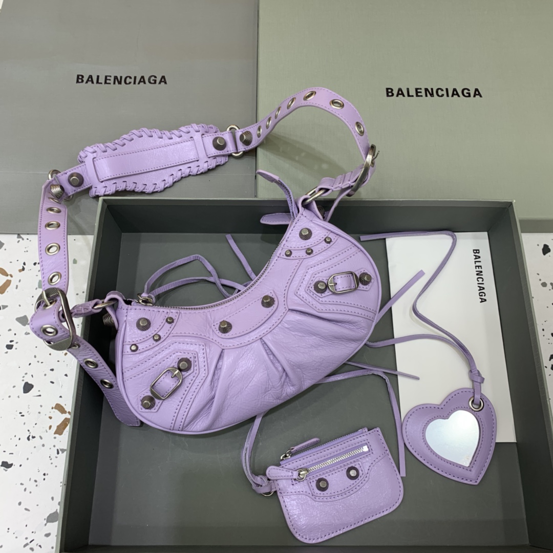 Balenciaga Le Cagole XS Shoulder Bag In purple (26-12-6cm) - DopestKickz